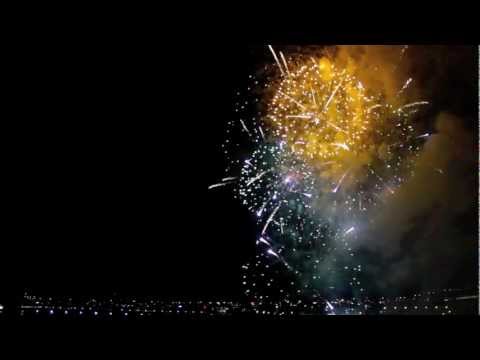 Melbourne's 2012 NYE fireworks in reverse