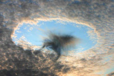 Hole punch clouds