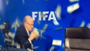 Sepp Blatter Just Walked Out Of A FIFA Press Conference Because Someone Threw Money At Him