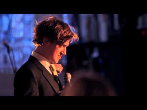 Tom Fletcher from McFly sings his wedding vows. Makes people go 